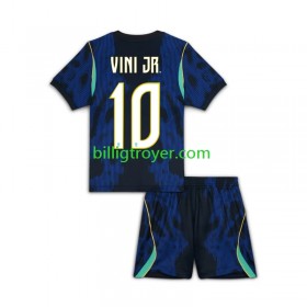 Billige Fotballdrakter Brasil Vinicius Junior 10 World Cup 2026 Barn Bortedraktsett Kortermet